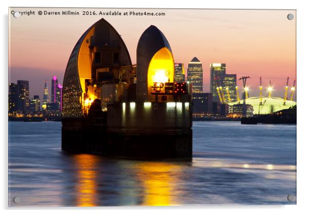 Thames Barrier Lone Protector Acrylic by Darren Willmin