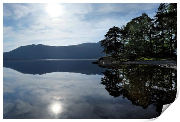 Derwent water Cumbria Print by Tony Bates