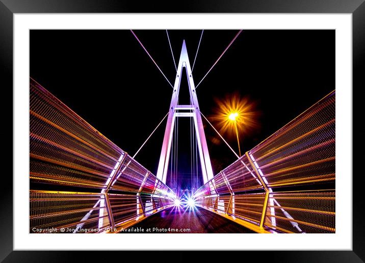 Greystone Bridge, Liverpool Framed Mounted Print by Jon Lingwood