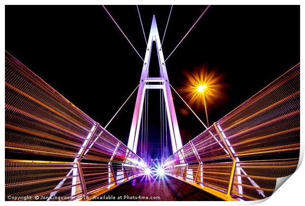Greystone Bridge, Liverpool Print by Jon Lingwood