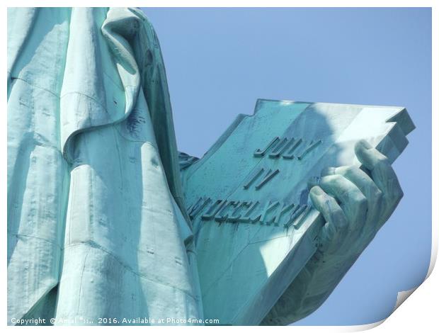Statue of Liberty July IV Print by Amal *::..
