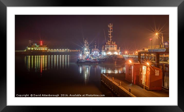 Work Boats In Ramsgate Royal Harbour Framed Mounted Print by David Attenborough