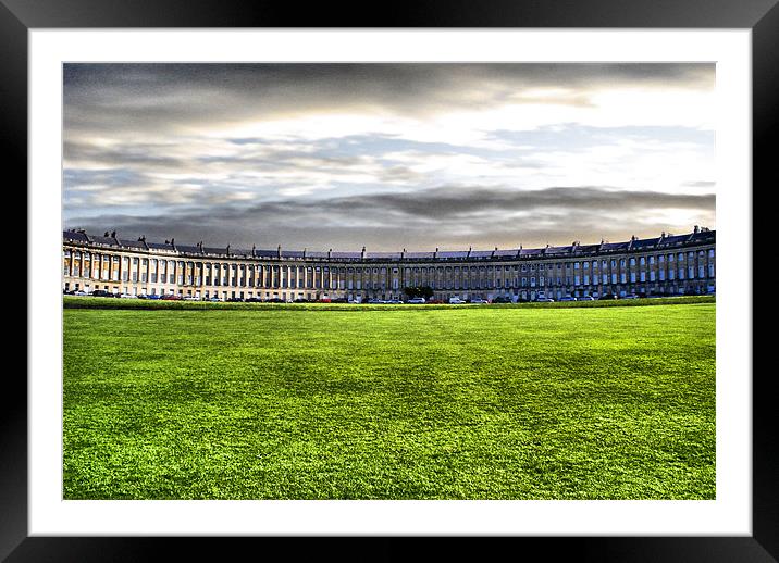 The Royal Crescent Framed Mounted Print by John Russell