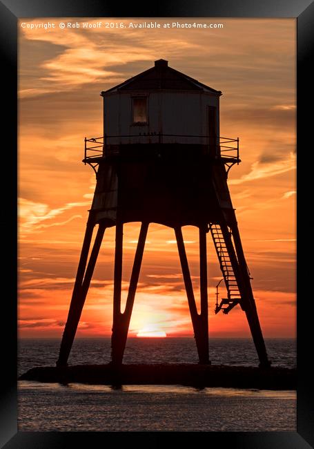 Dovercourt Leading Light Framed Print by Rob Woolf