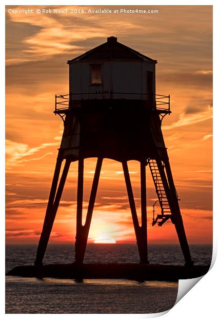 Dovercourt Leading Light Print by Rob Woolf