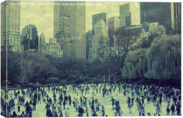 Skating in New York Canvas Print by Mark Lovelock