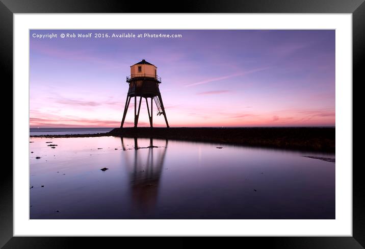 Dovercourt at Dusk Framed Mounted Print by Rob Woolf