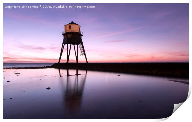 Dovercourt at Dusk Print by Rob Woolf