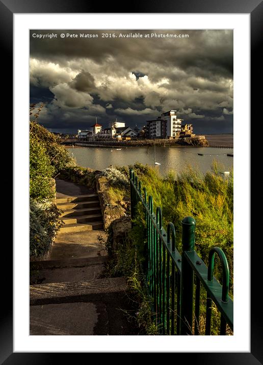 Stormclouds over Weston-super-Mare Framed Mounted Print by Pete Watson