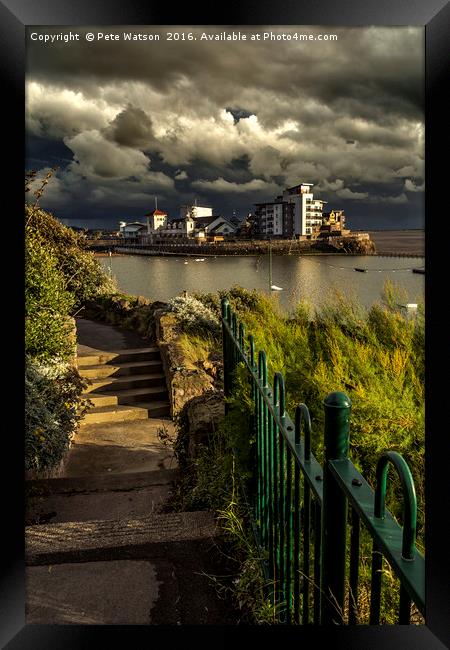 Stormclouds over Weston-super-Mare Framed Print by Pete Watson