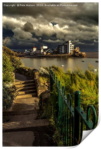 Stormclouds over Weston-super-Mare Print by Pete Watson