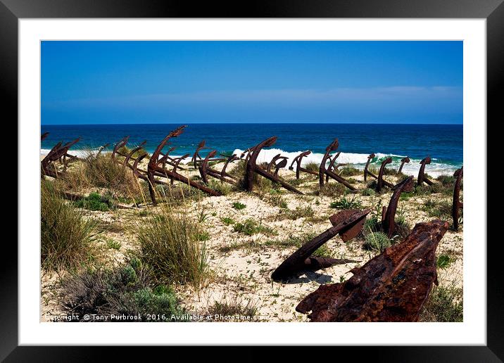 Anchor Graveyard Framed Mounted Print by Tony Purbrook
