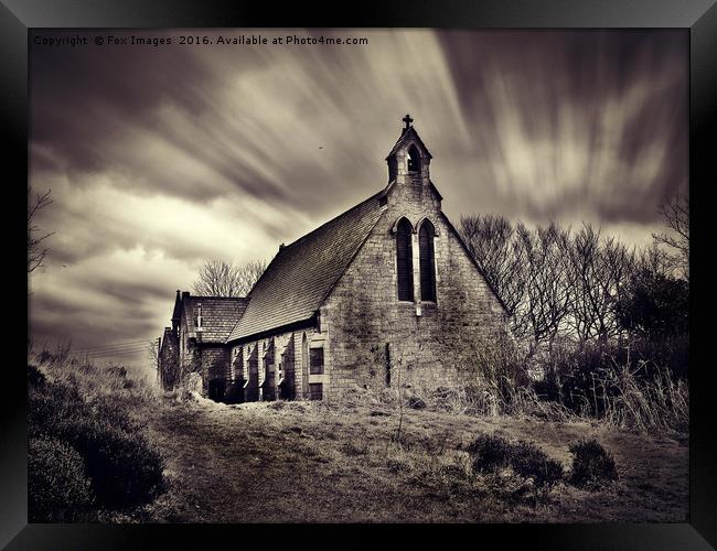 Old church in lancashire Framed Print by Derrick Fox Lomax