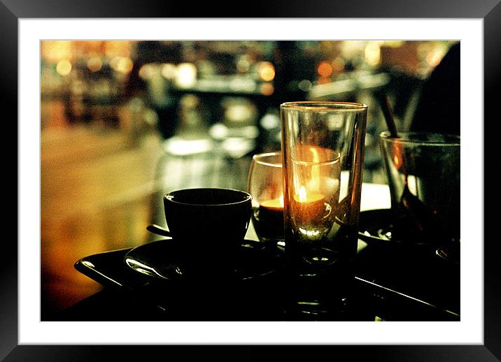 The Coffee Cup and the Candle Flame Framed Mounted Print by Simon Joshua Peel