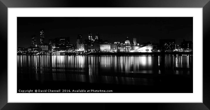 Liverpool Cityscape  Framed Mounted Print by David Chennell