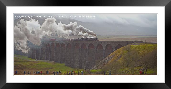 Majestic Steam Train Crossing Ribblehead Viaduct Framed Mounted Print by MICHAEL YATES