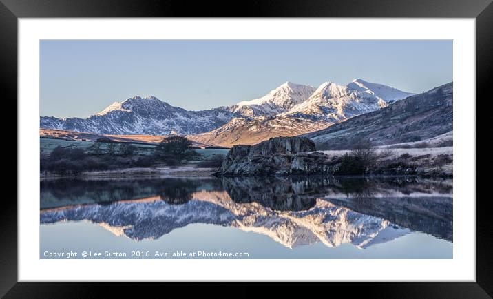 Snowdon Horseshoe Framed Mounted Print by Lee Sutton
