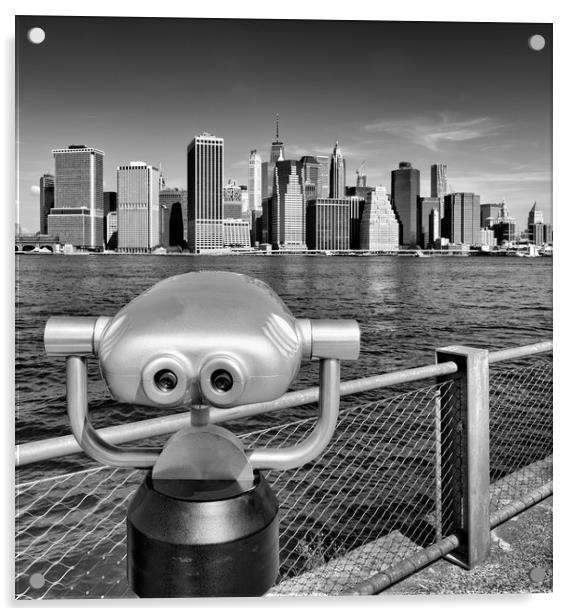 Manhattan Skyline from Brooklyn Acrylic by Greg Marshall