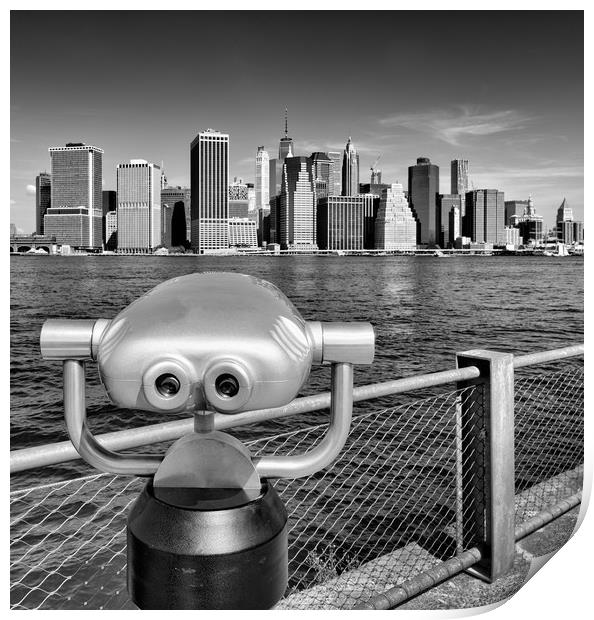 Manhattan Skyline from Brooklyn Print by Greg Marshall