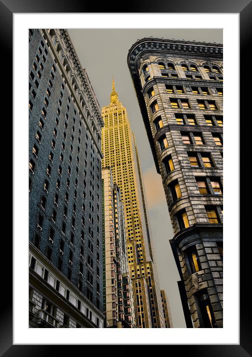 Empire State Building NYC Framed Mounted Print by Greg Marshall