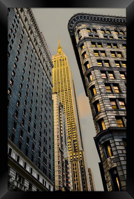 Empire State Building NYC Framed Print by Greg Marshall