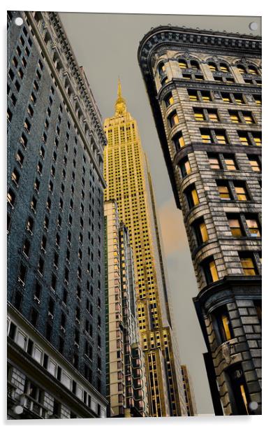 Empire State Building NYC Acrylic by Greg Marshall