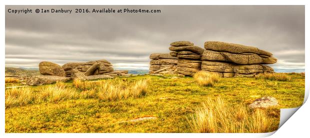 Combestone Tor Print by Ian Danbury