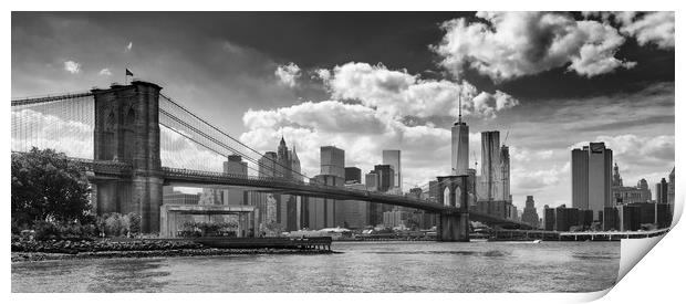 Brooklyn Bridge Manhattan Skyline from Brooklyn Print by Greg Marshall