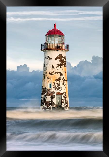 "Talacre Lighthouse" Framed Print by raymond mcbride