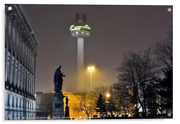 Radio city tower Liverpool  Acrylic by Steven Blanchard