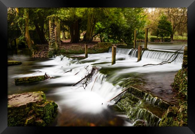 Kearsney Abbey Waterfall Framed Print by Stuart Chapman