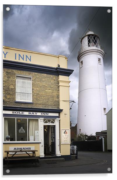 The Sole Bay Inn Acrylic by Stephen Mole