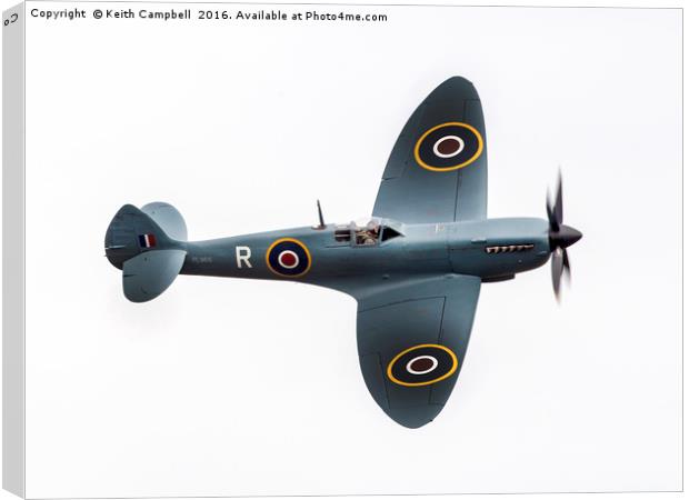 Spitfire PL965 Canvas Print by Keith Campbell