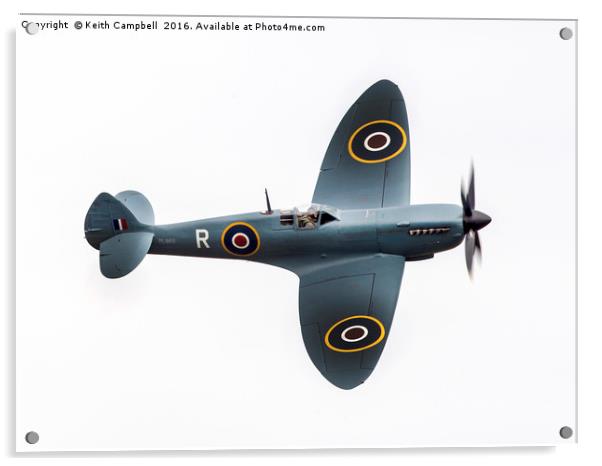 Spitfire PL965 Acrylic by Keith Campbell