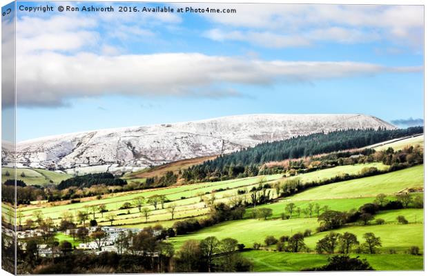 Pendle Hill in January 2016 Canvas Print by Ron Ashworth