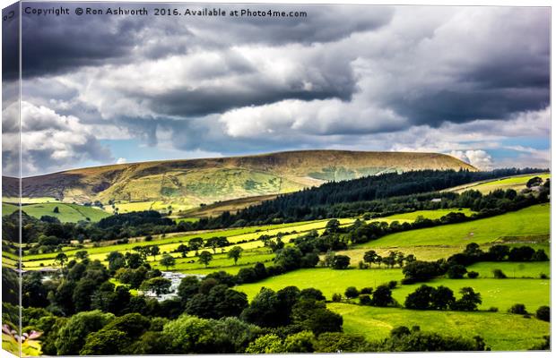 Pendle Hill in August Canvas Print by Ron Ashworth