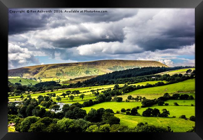 Pendle Hill in August Framed Print by Ron Ashworth