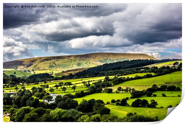 Pendle Hill in August Print by Ron Ashworth