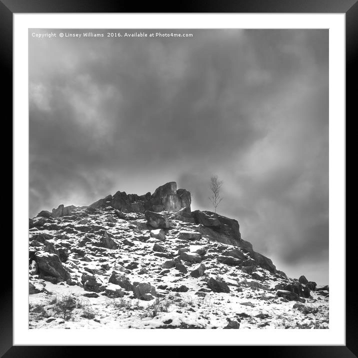 Ominous Clouds Over Beacon Hill, Leicestershire. M Framed Mounted Print by Linsey Williams