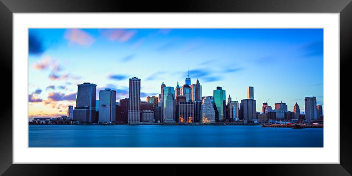 Manhattan Skyline Framed Mounted Print by Chris Owen
