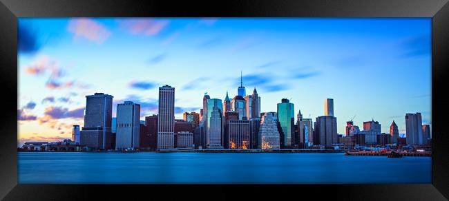 Manhattan Skyline Framed Print by Chris Owen