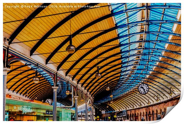 Newcastle Central Station Print by Reg K Atkinson