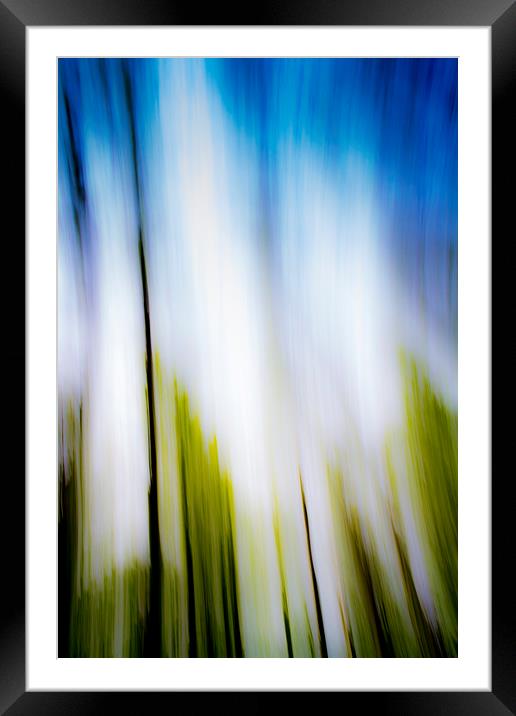 Abstraction Of Motion Blur Framed Mounted Print by David Pyatt