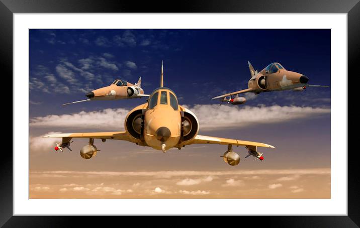 KFIR C-2 fighters   Framed Mounted Print by Rob Lester