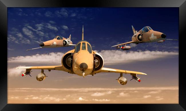 KFIR C-2 fighters   Framed Print by Rob Lester