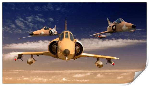 KFIR C-2 fighters   Print by Rob Lester
