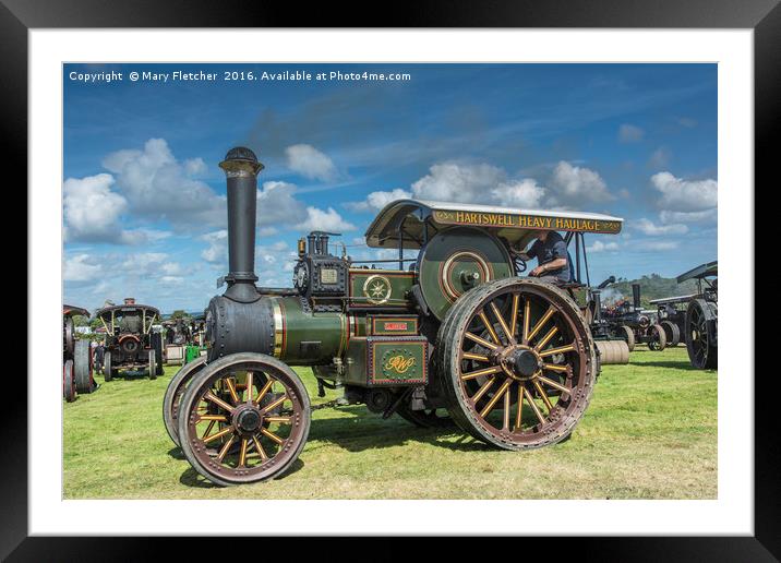Traction Engine Framed Mounted Print by Mary Fletcher