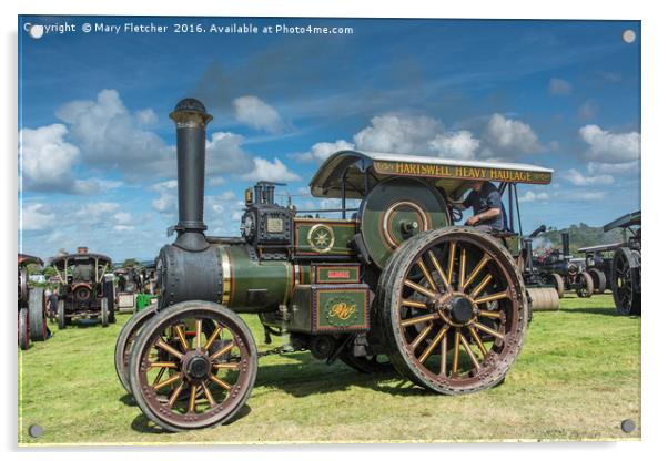 Traction Engine Acrylic by Mary Fletcher