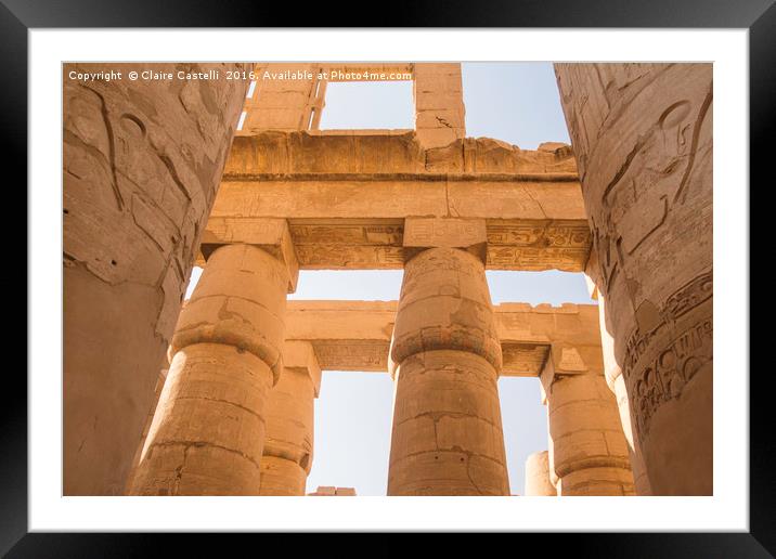 Karnak Temple Framed Mounted Print by Claire Castelli
