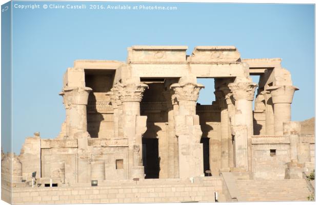 Kom Ombo Temple Canvas Print by Claire Castelli